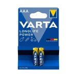 باتری نیم قلمی آلکالاین وارتا دو عددی مدل VARTA Long Life Power